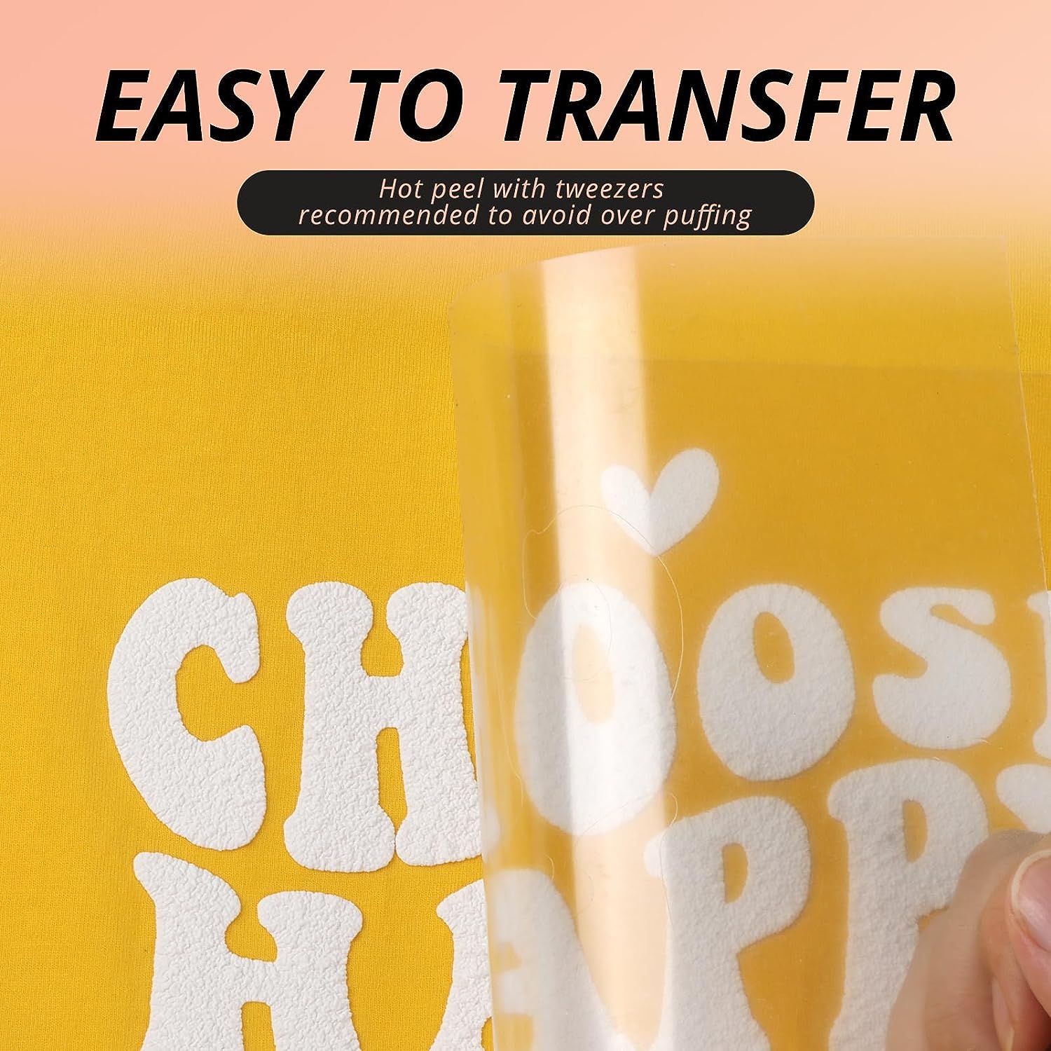 3D Puff Heat Transfer Vinyl - 10" x 6 ft Puff HTV Roll for T Shirts - Image 8
