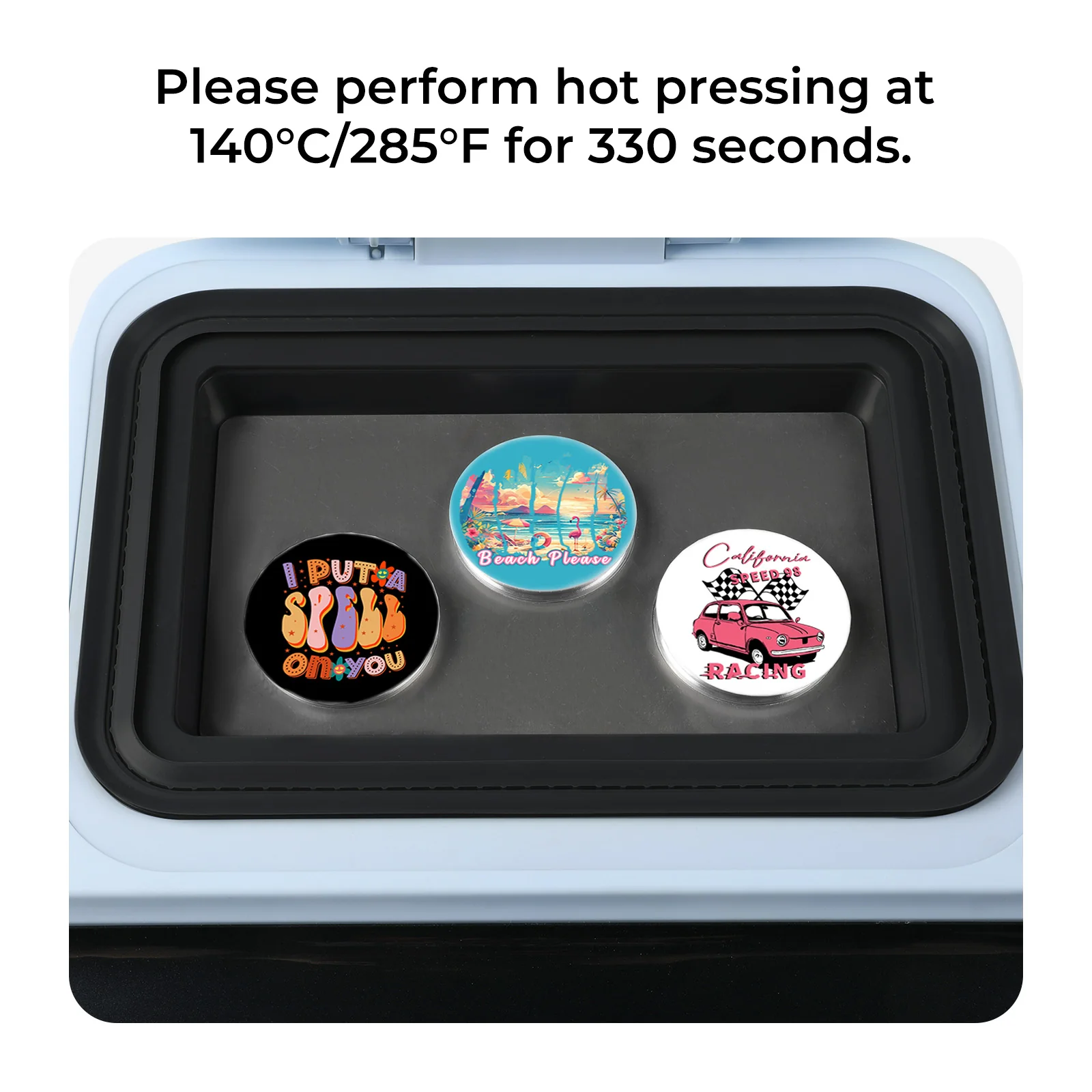 58mm Sublimation Badge For H17 Phone Case Heat Press - 3 Pcs - Image 2
