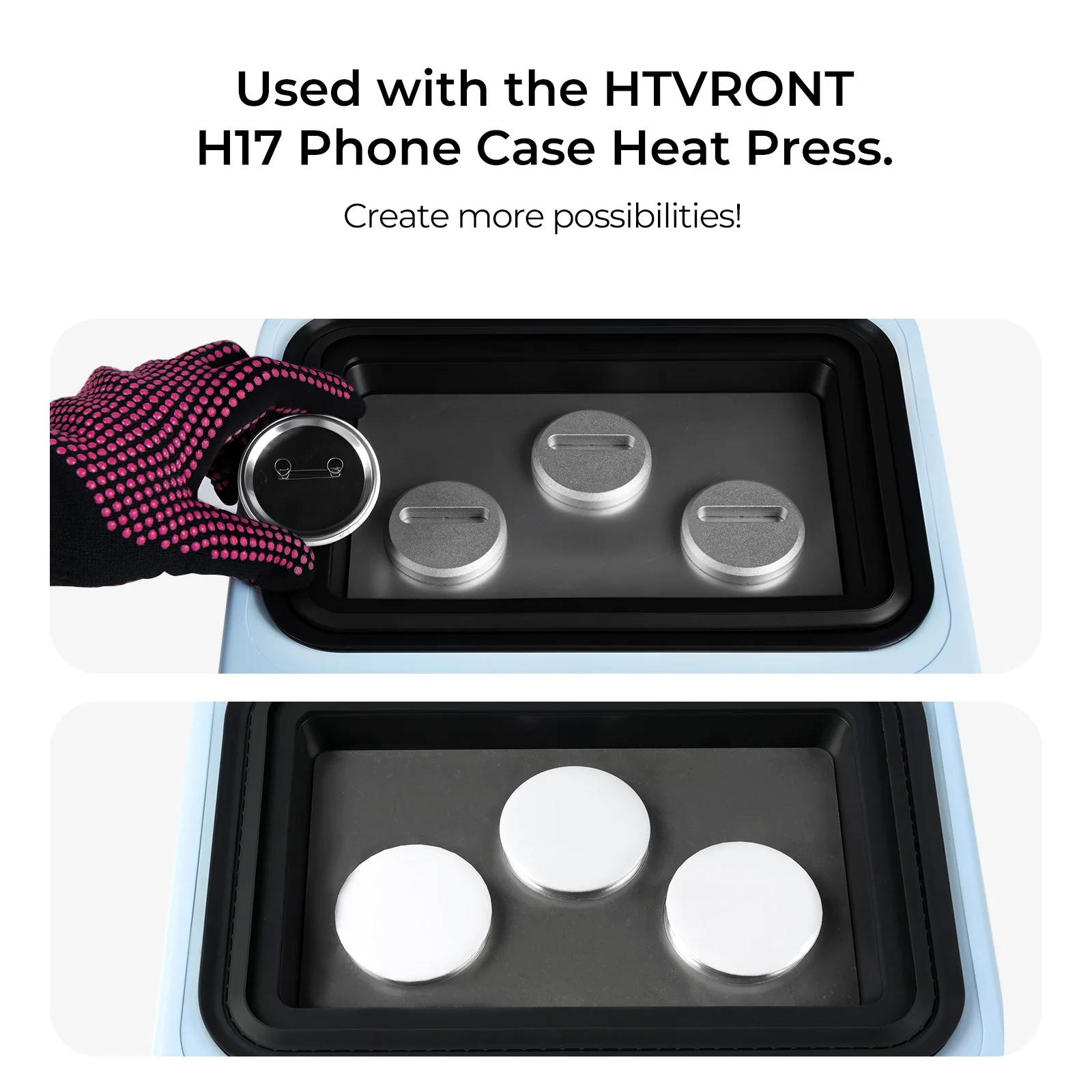 58mm Sublimation Badge For H17 Phone Case Heat Press - 60 Pcs - Image 5