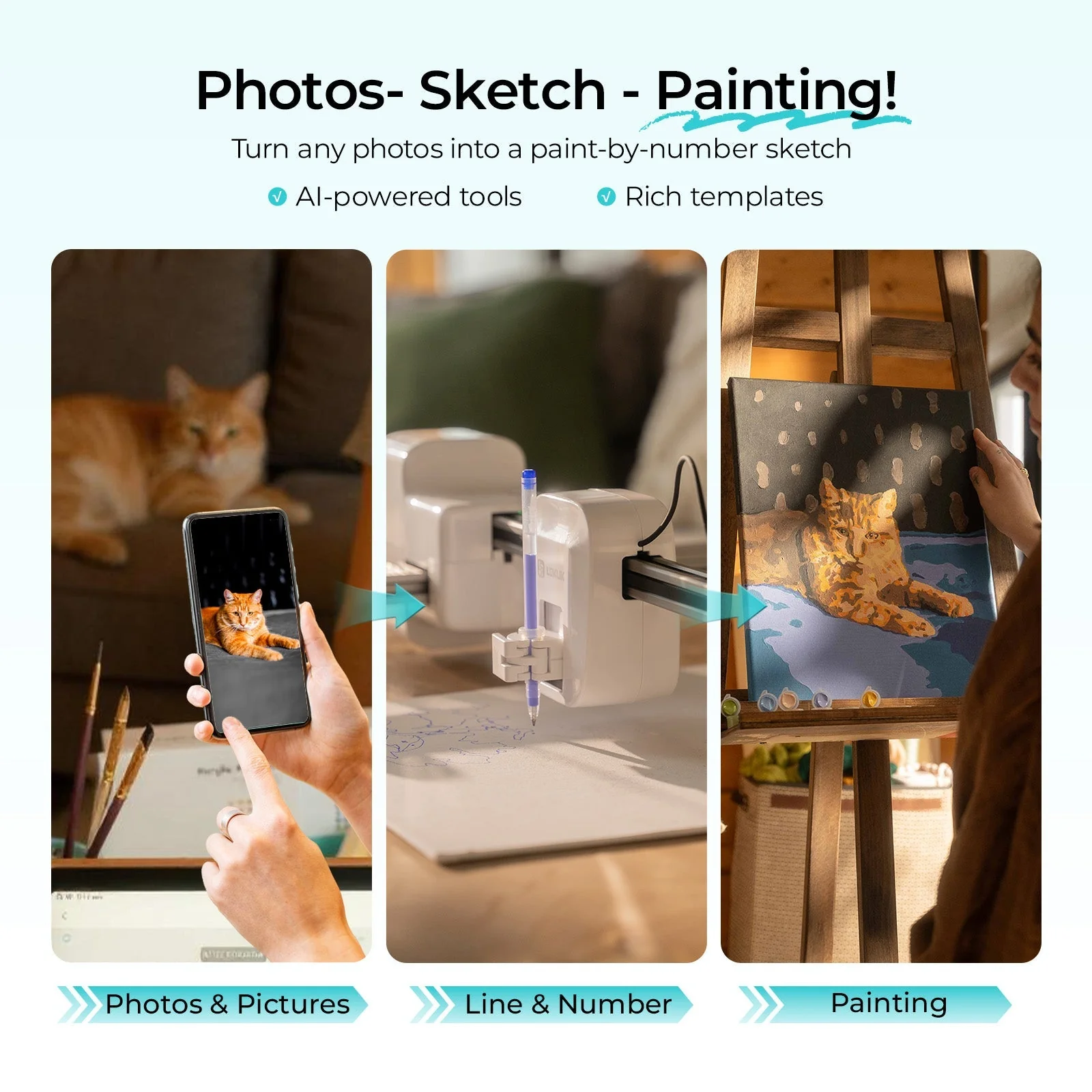 Add iPaint Machine for £49.99 (£250 off) with £100 cart. - LOKLiK-HTVRONT iPaint | AI-Powered Painting Machine - Image 5