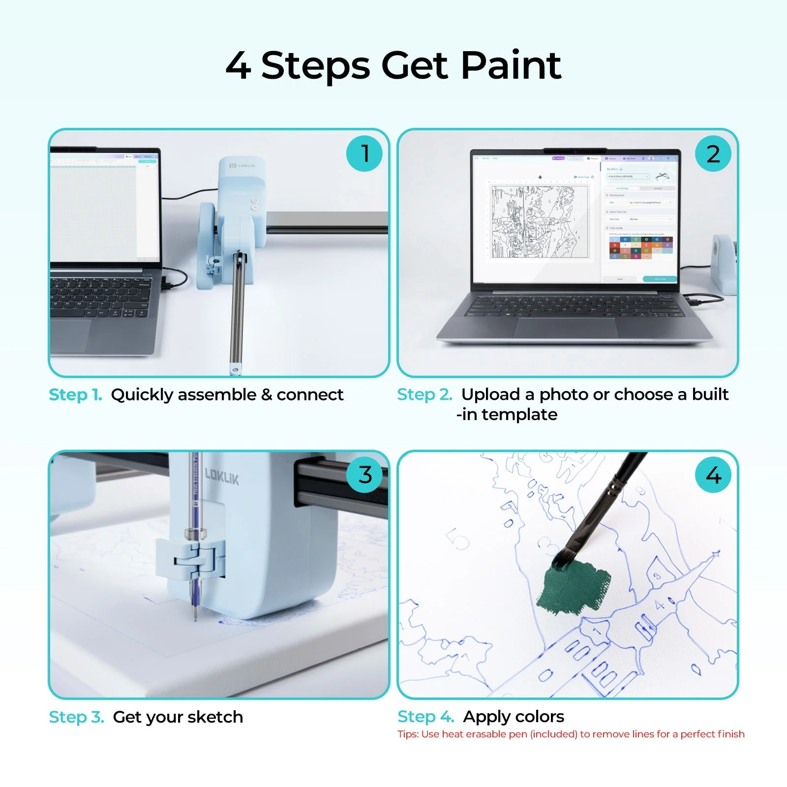 Add iPaint Machine for £49.99 (£250 off) with £100 cart. - LOKLiK-HTVRONT iPaint | AI-Powered Painting Machine - Image 7