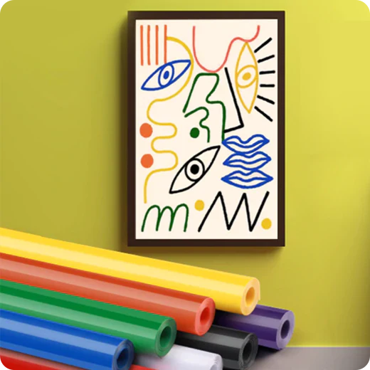 Adhesive Vinyl Roll Bundle - 12" x 5 ft (8 Assorted Colours) - Image 4