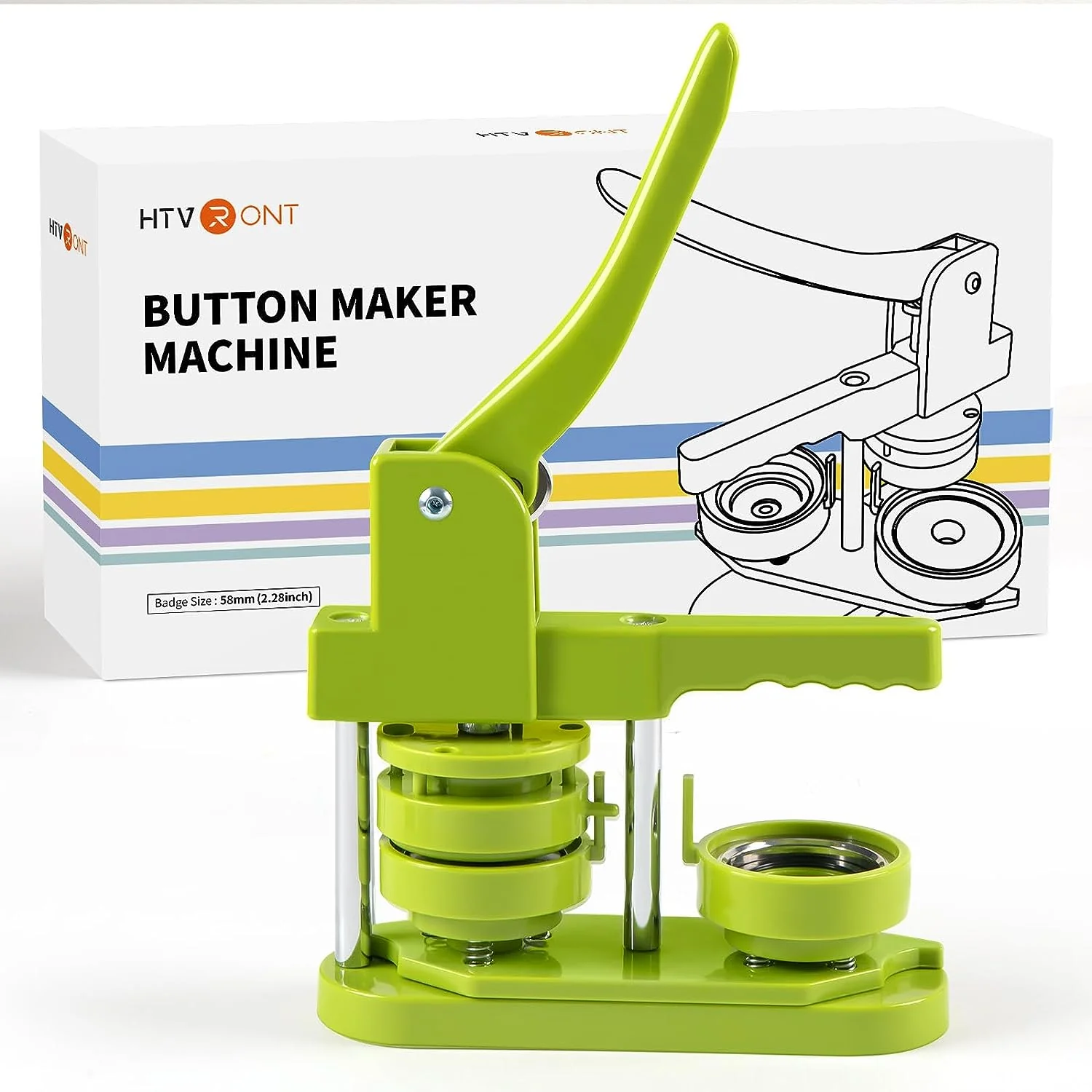 Button Maker Machine 58mm with Free 110pcs Button Supplies - No Need to Install Pin Maker - Image 11