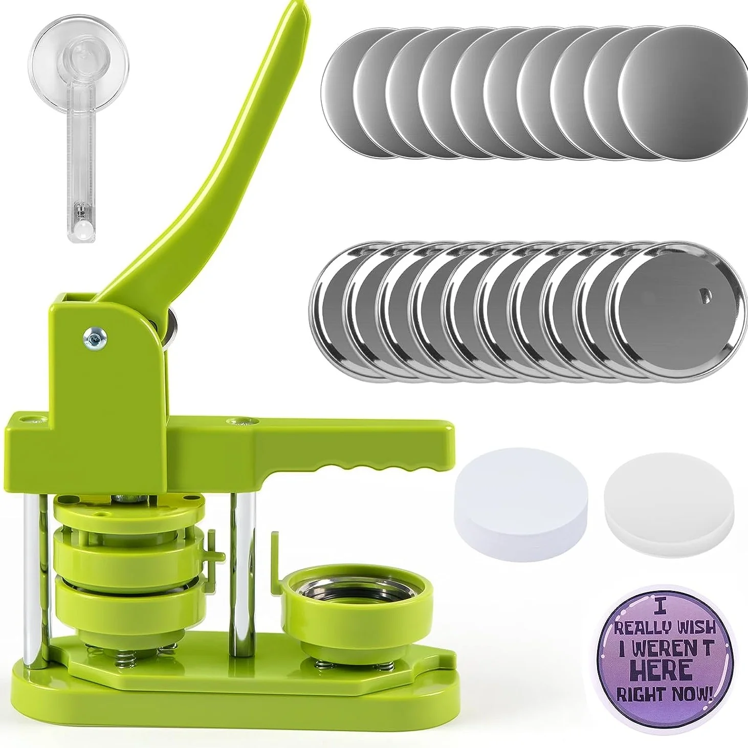 Button Maker Machine 58mm with Free 110pcs Button Supplies - No Need to Install Pin Maker - Image 6