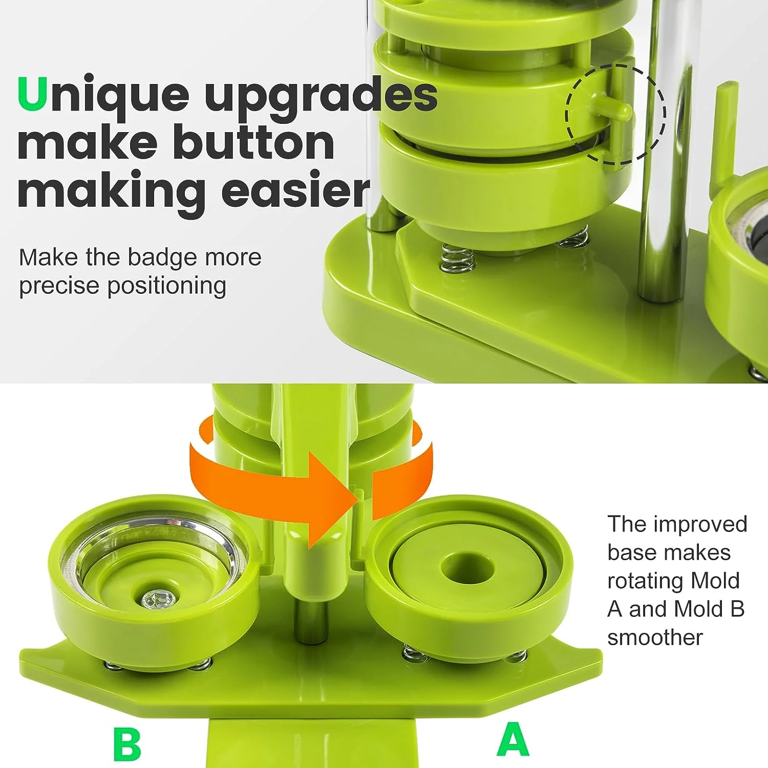 Button Maker Machine 58mm with Free 110pcs Button Supplies - No Need to Install Pin Maker - Image 9