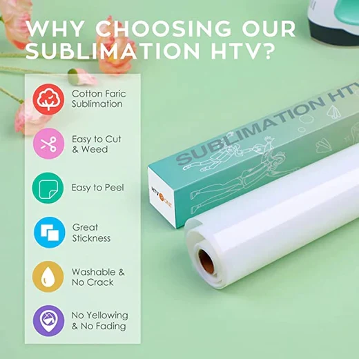 Clear Sublimation HTV for Light Fabric - 12" X 5 ft - Image 6