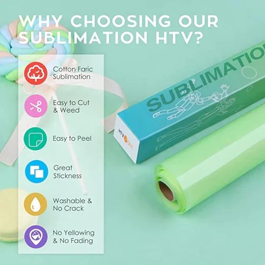 Clear Sublimation HTV for Light Fabric - 12" X 5 ft - Image 7