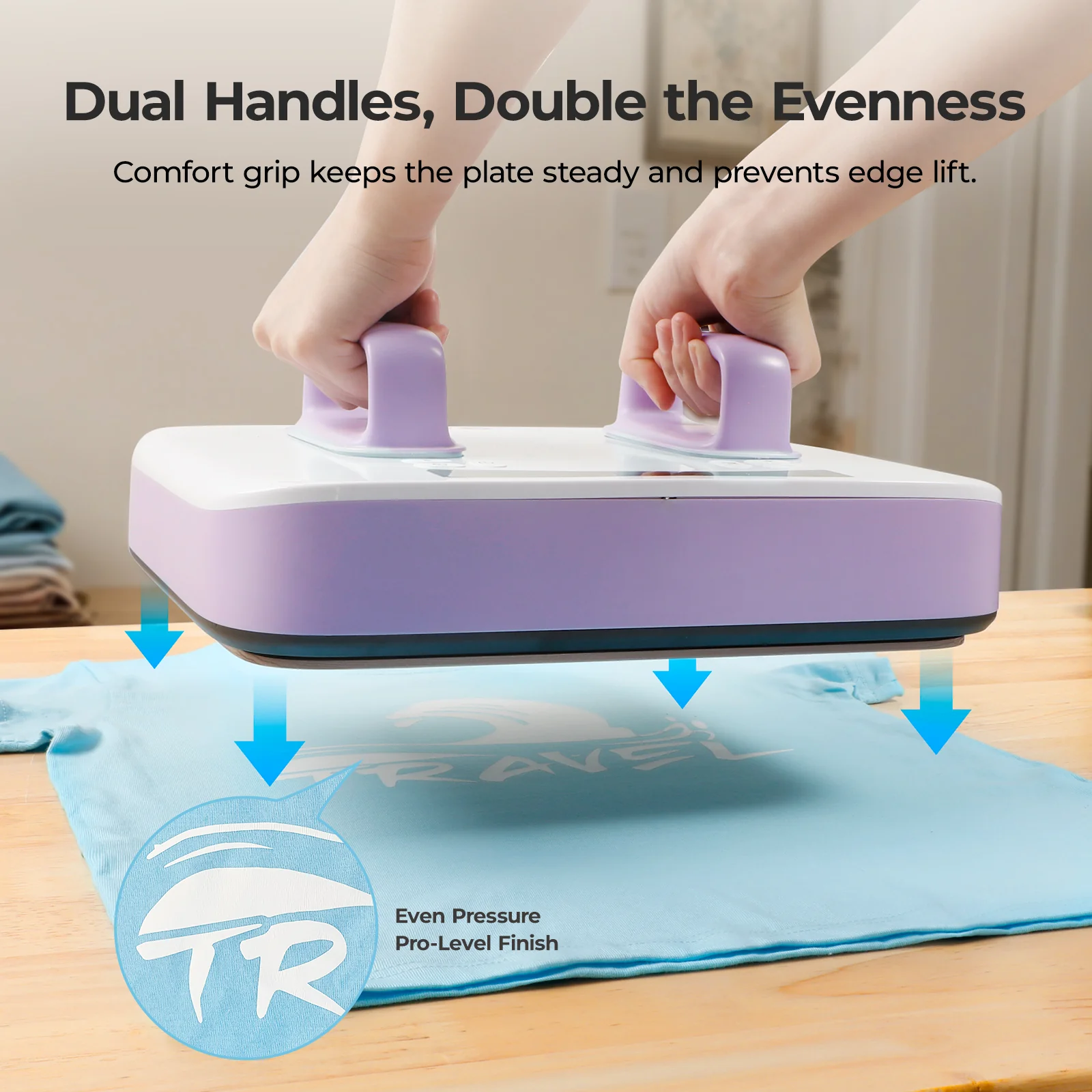 [Essential Bundle] H10 12"x10" Heat Press +Accessoris Essential Bundle - Lavender Purple - Image 5