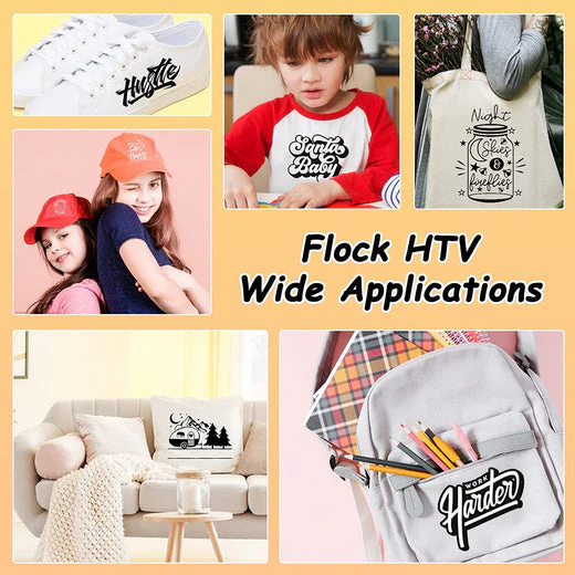 Flock HTV Heat Transfer Vinyl-12" x 6FT(2 Colours) - Image 11