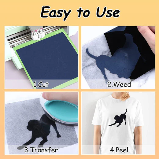 Flock HTV Heat Transfer Vinyl-12" x 6FT(2 Colours) - Image 4