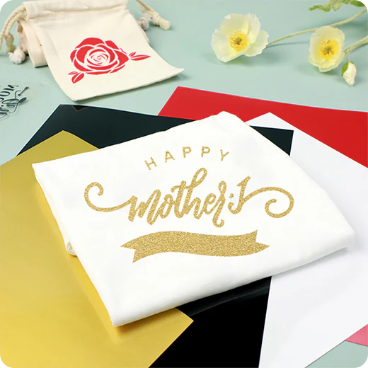 Glitter Heat Transfer Vinyl Bundle - 12" x 10" 5 Pack (5 Assorted Colours) - Image 4