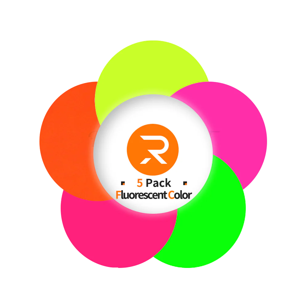 Heat Transfer Vinyl Bundle - 12"x10" 5 Pack(5 Assorted Fluorescent Colours) - Image 3