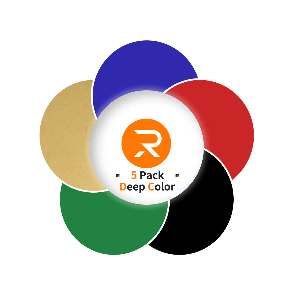 Heat Transfer Vinyl Bundle - 12"x10" 5 Pack(5 Assorted Deep Colours) - Image 3