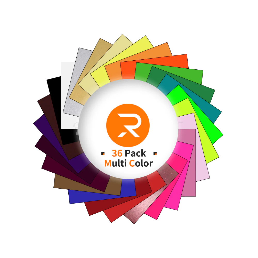 Heat Transfer Vinyl Bundle - 12"x10" 36 Pack（26 Assorted Colours） - Image 5