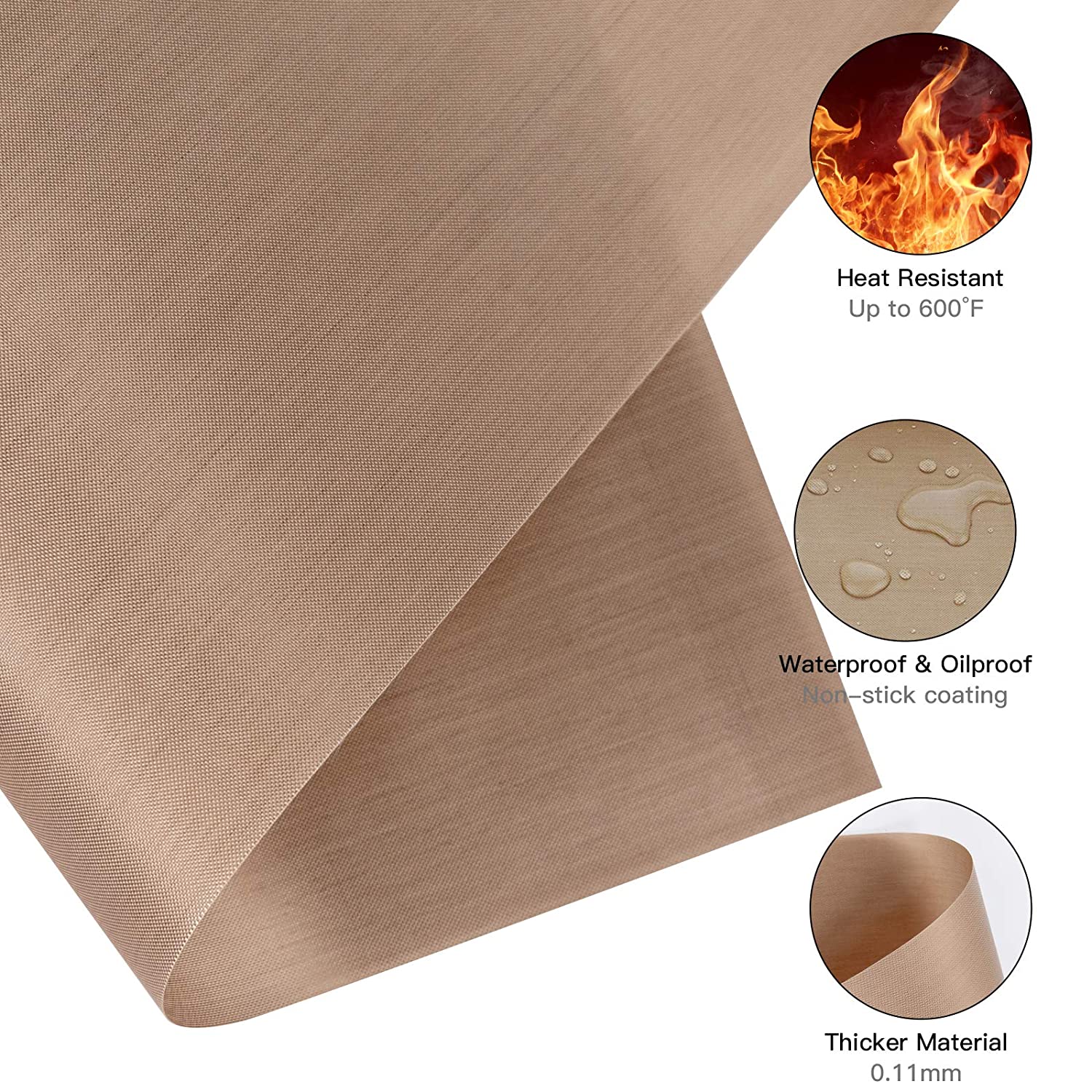 PTFE Sheet for Heat Press - 16"x12"(3pcs/10pcs/3pcs+3 Heat-Resistant Tapes) - Image 6