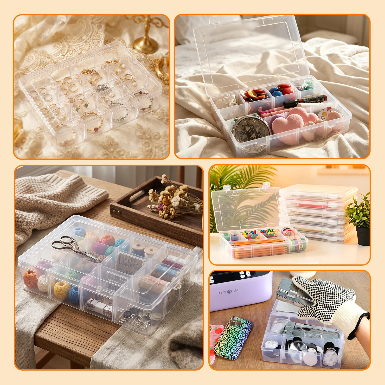 HTVRONT Clear Multi-purpose Storage Box, For H17 Molds - Image 6