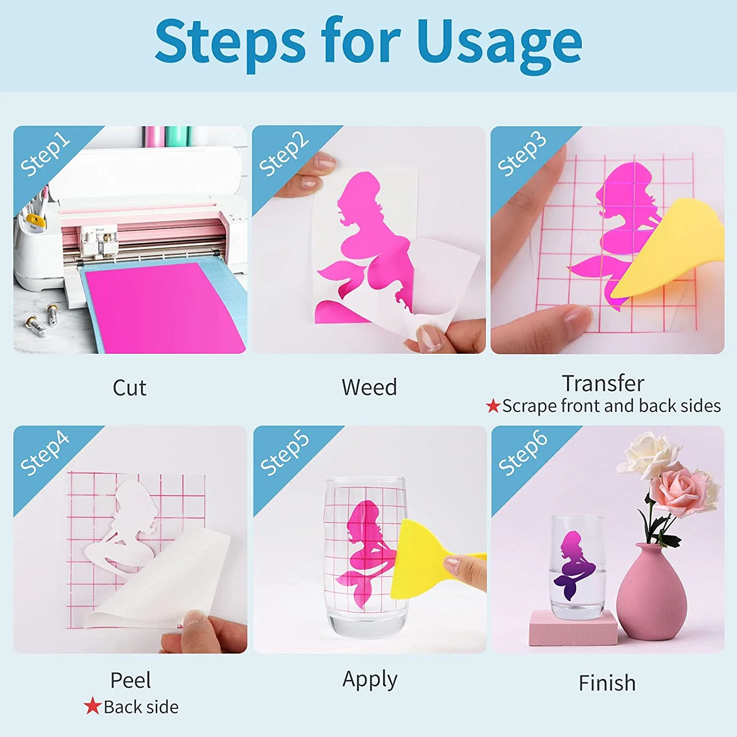 Cold Colour-Changing Adhesive Vinyl Bundle - 12"x10" 8 pack - Image 7