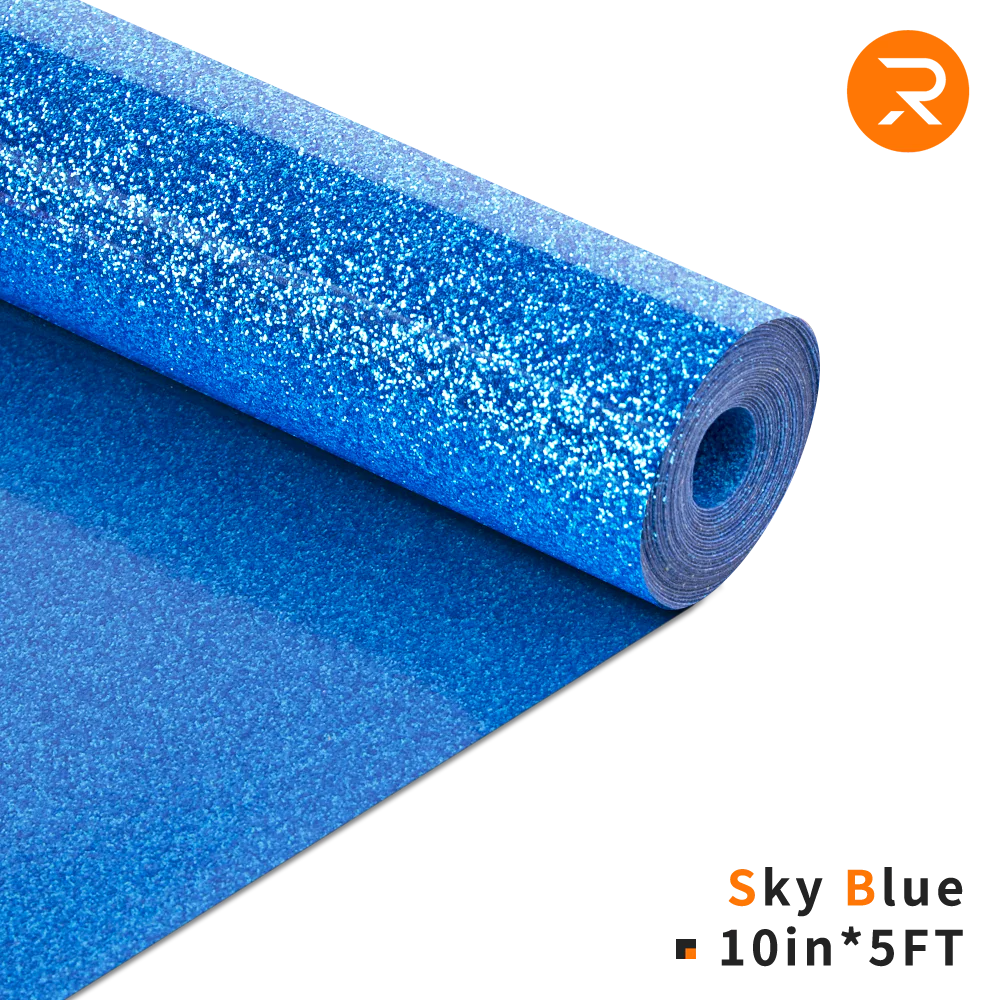 Glitter Heat Transfer Vinyl Roll - 10"x5 Ft (8 Colours) - Image 11