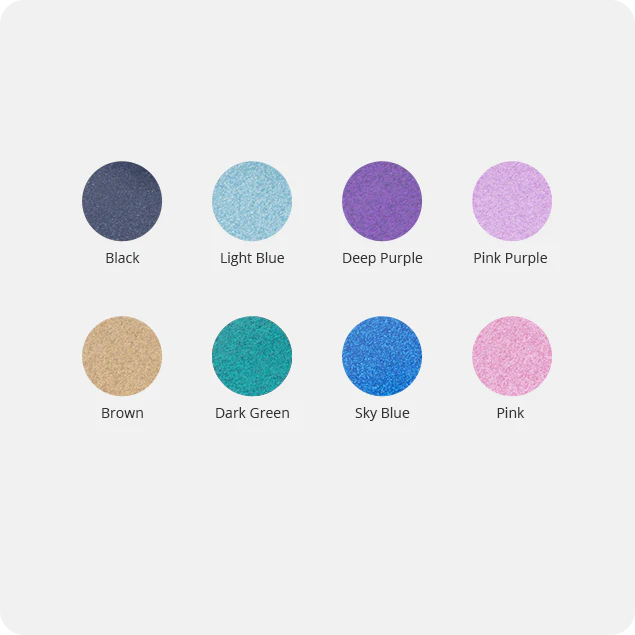 Glitter Heat Transfer Vinyl Roll - 10"x5 Ft (8 Colours) - Image 3