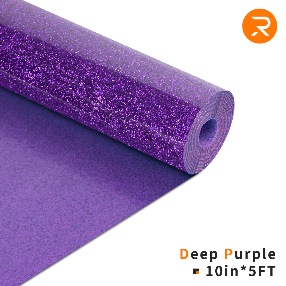 Glitter Heat Transfer Vinyl Roll - 10"x5 Ft (8 Colours) - Image 6