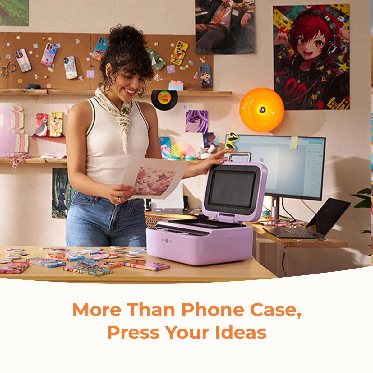 HTVRONT H17 Phone Case Heat Press Standard Kit (Included Fixture Set x1, Sublimation Film(A4) x 5, Sublimation Badge(58 mm) x 3, Tools) - Image 21