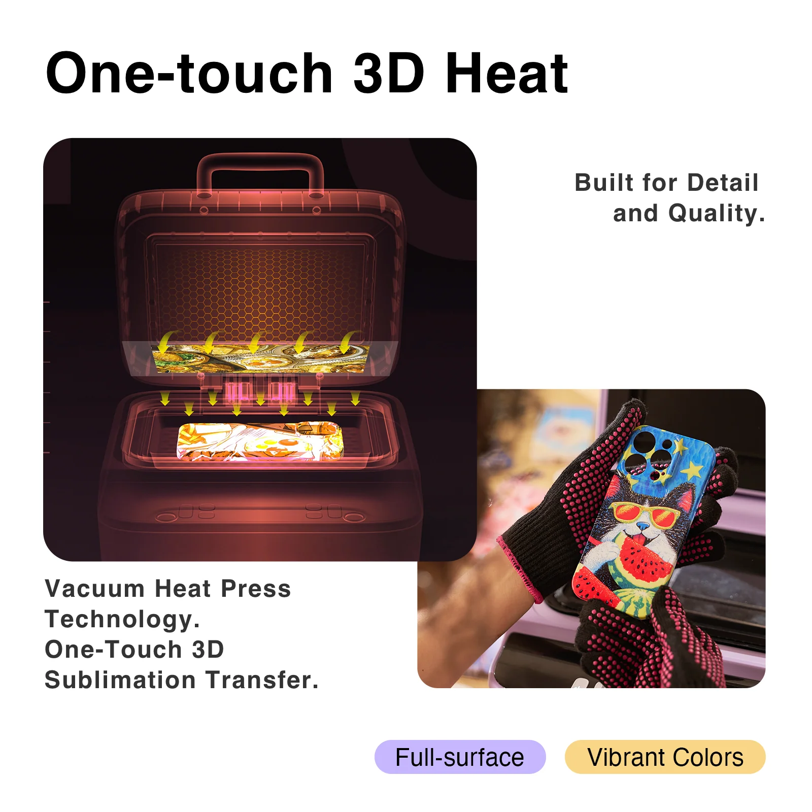 HTVRONT H17 Phone Case Heat Press, Beginner Kit - Daisy White - Image 8
