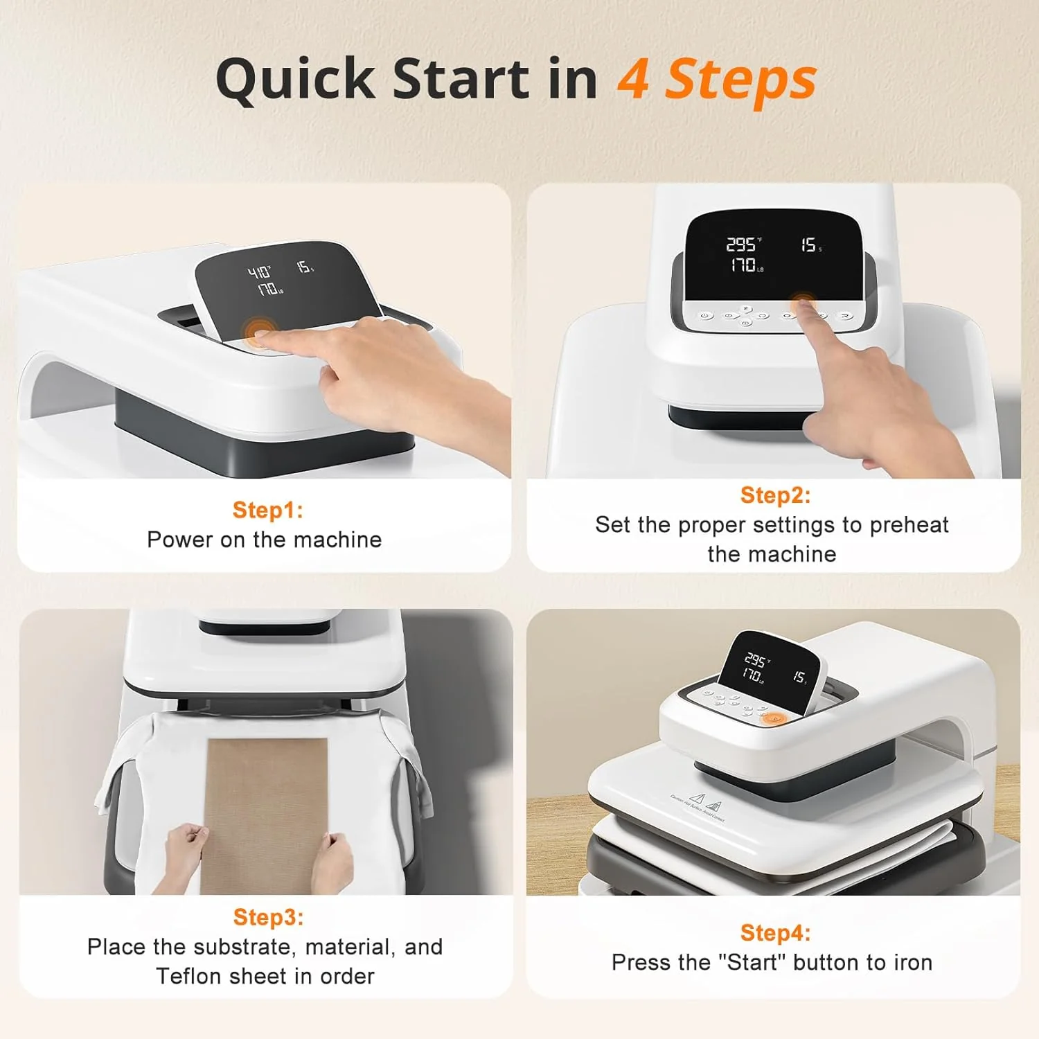 [Everything Bundle] HTVRONT Auto Heat Press 2 + HTVRONT Tumbler Heat Press + Accessories Bundle - Image 8