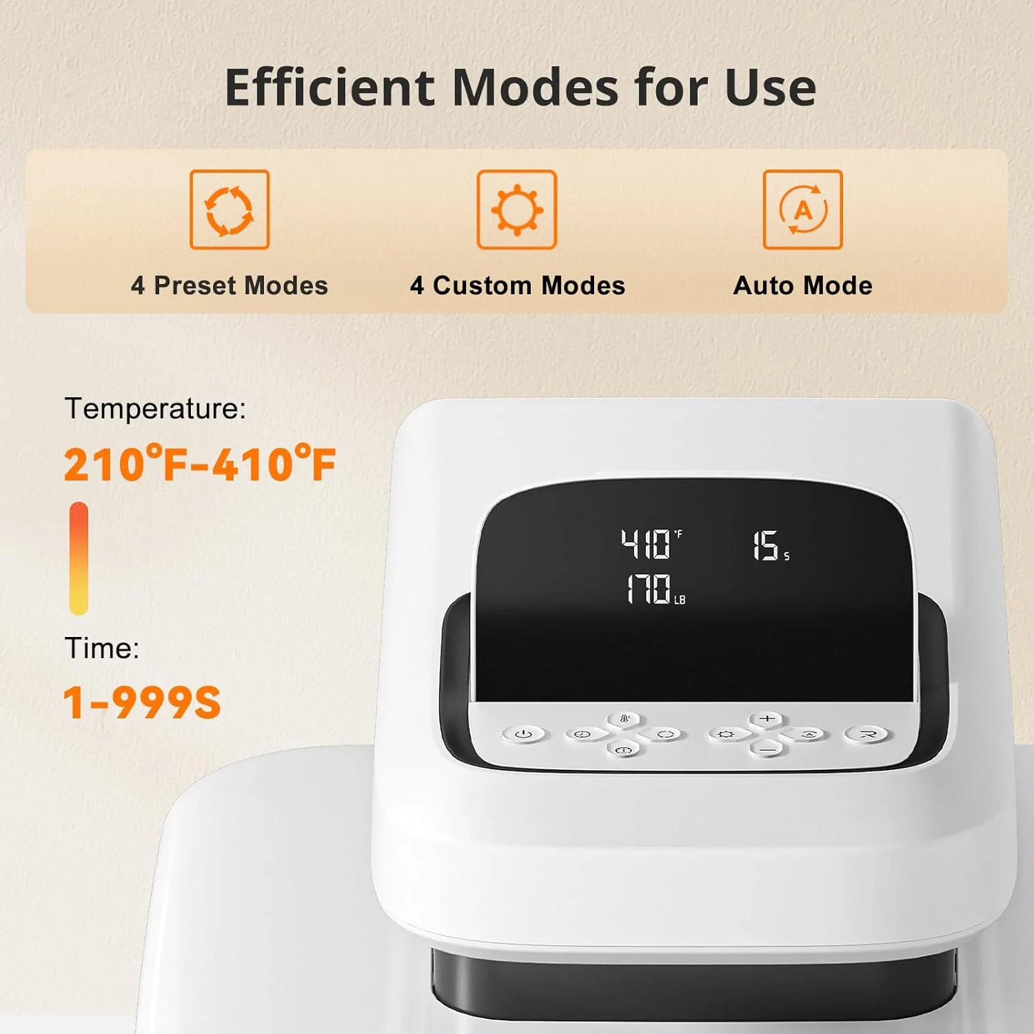 [Essential Bundle] HTVRONT Auto Heat Press 2 + Heat Press Accessories Bundle  Daisy White - Image 9