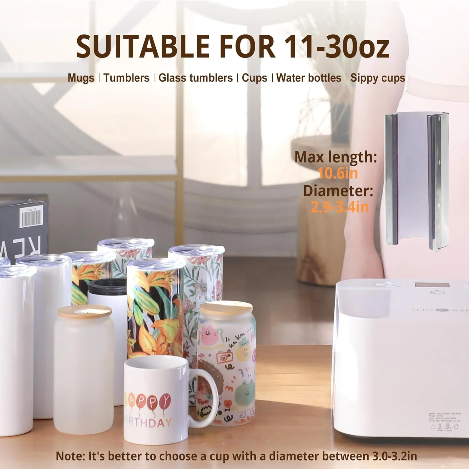 [Glasses Bundle] Tumbler Heat Press + Glasses Essential Bundle - Light Blue - Image 8