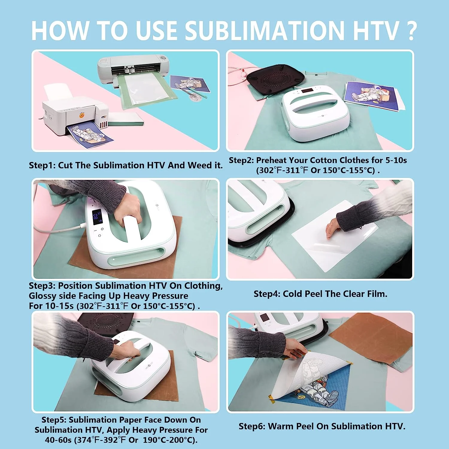 Sublimation HTV for Dark Fabric - 12" x 5FT - Image 7