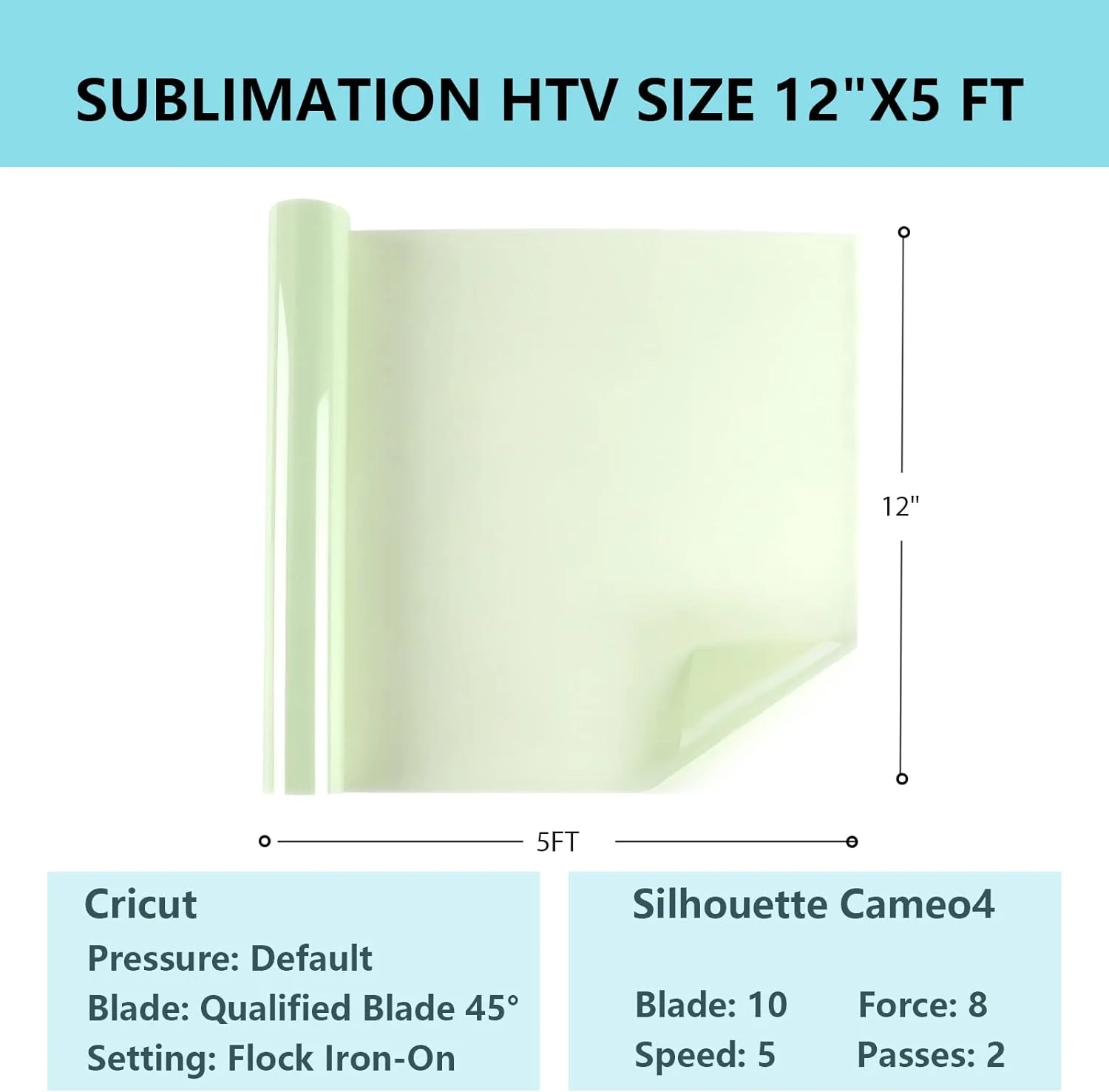 Sublimation HTV for Dark Fabric - 12" x 5FT - Image 8