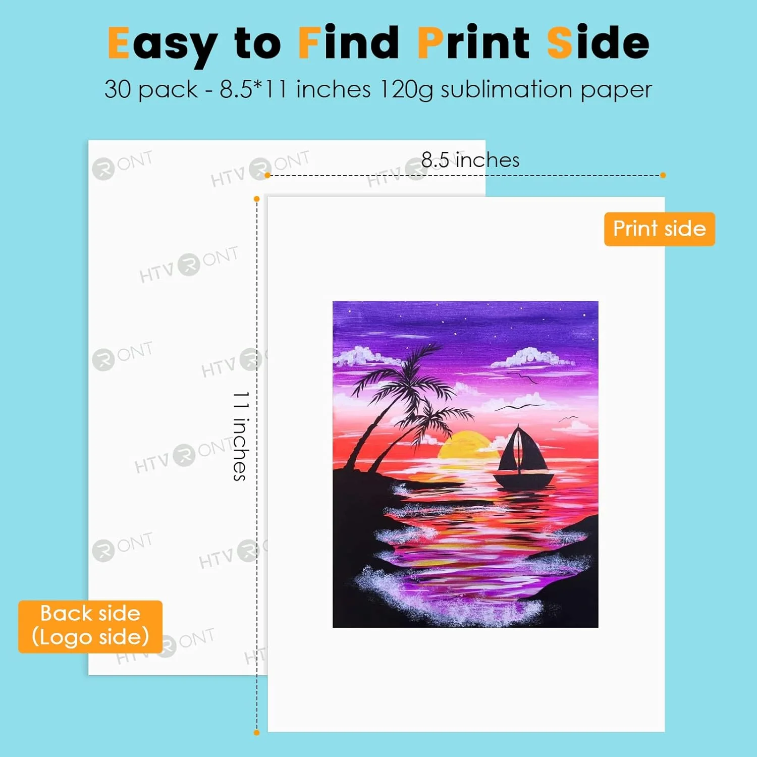 Sublimation Paper 8.5 x 11 inches - 30 Sheets - Image 3