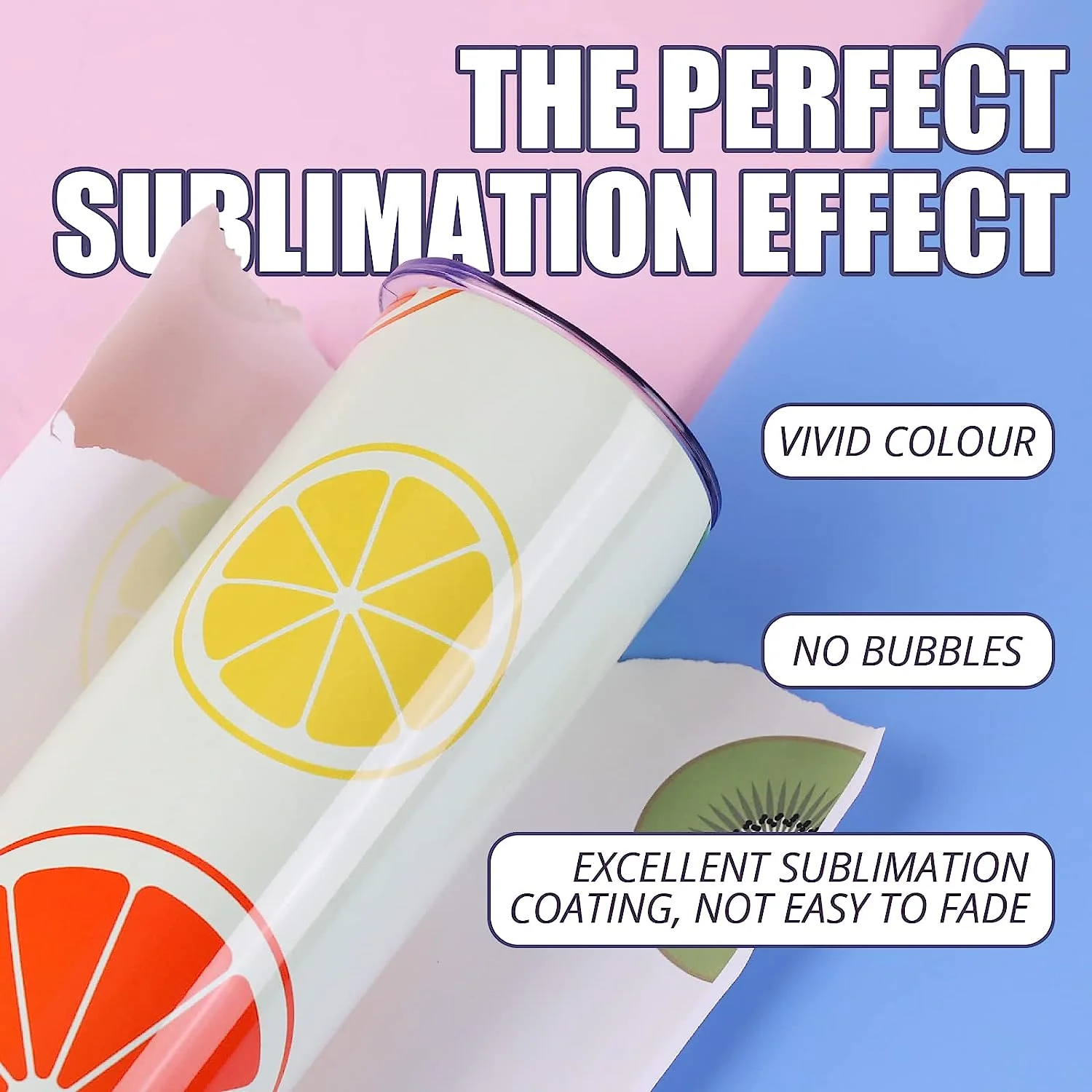 Sublimation Tumbler Blank with Sublimation Paper - Skinny Straight - 20 OZ( 4 Pack) - Image 4